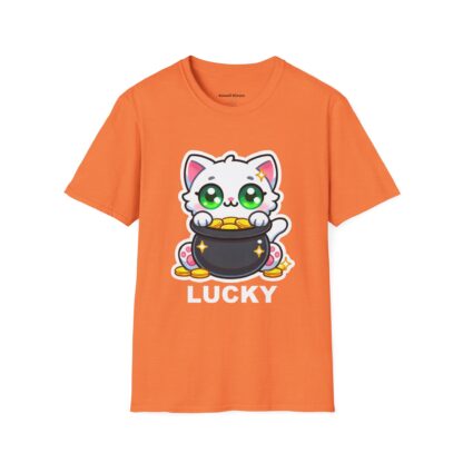 Lucky Kawaii Style Cute Kitten and Pot of Gold - Image 3