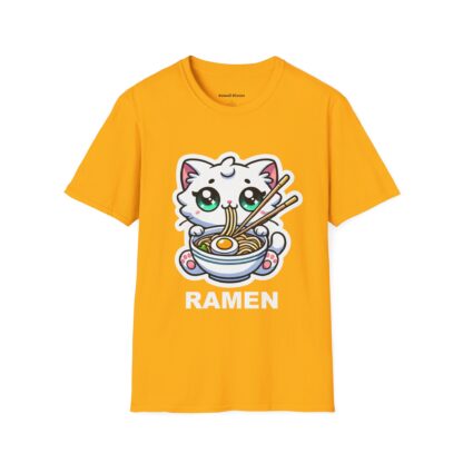 Ramen Kawaii Style Cute Kitten Eating a Bowl of Ramen T-Shirt - Image 6