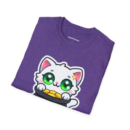 Lucky Kawaii Style Cute Kitten and Pot of Gold - Image 2