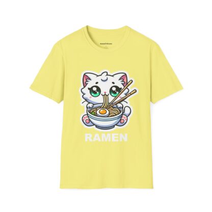 Ramen Kawaii Style Cute Kitten Eating a Bowl of Ramen T-Shirt - Image 7