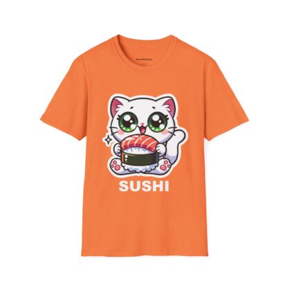 Sushi Kawaii Style Cute Kitten with Sushi T-Shirt - Image 3