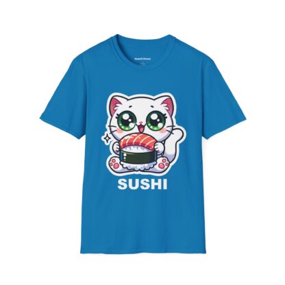 Sushi Kawaii Style Cute Kitten with Sushi T-Shirt - Image 9