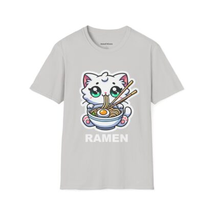 Ramen Kawaii Style Cute Kitten Eating a Bowl of Ramen T-Shirt - Image 5