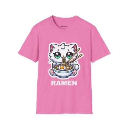 Ramen Kawaii Style Cute Kitten Eating a Bowl of Ramen T-Shirt - Image 11