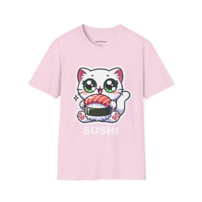 Sushi Kawaii Style Cute Kitten with Sushi T-Shirt - Image 11