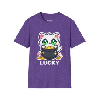Lucky Kawaii Style Cute Kitten and Pot of Gold