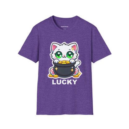 Lucky Kawaii Style Cute Kitten and Pot of Gold