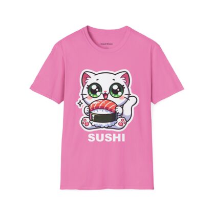 Sushi Kawaii Style Cute Kitten with Sushi T-Shirt - Image 12