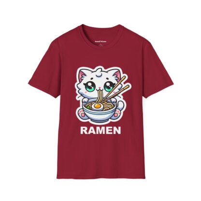 Ramen Kawaii Style Cute Kitten Eating a Bowl of Ramen T-Shirt - Image 13