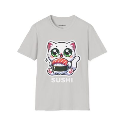 Sushi Kawaii Style Cute Kitten with Sushi T-Shirt - Image 5