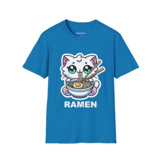 Ramen Kawaii Style Cute Kitten Eating a Bowl of Ramen T-Shirt