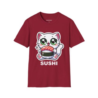 Sushi Kawaii Style Cute Kitten with Sushi T-Shirt - Image 14