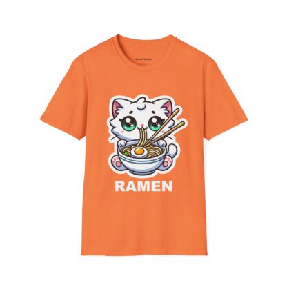 Ramen Kawaii Style Cute Kitten Eating a Bowl of Ramen T-Shirt - Image 3
