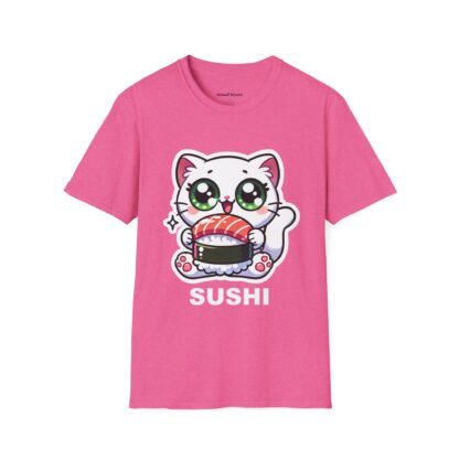 Sushi Kawaii Style Cute Kitten with Sushi T-Shirt - Image 2