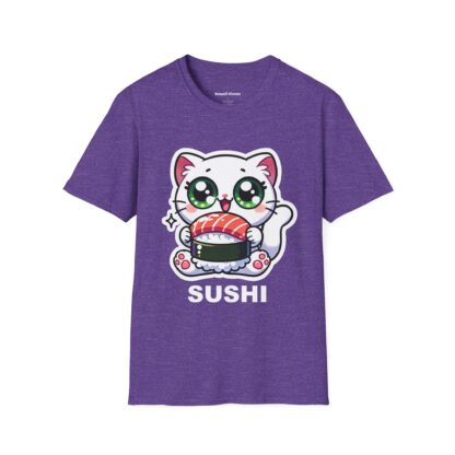 Sushi Kawaii Style Cute Kitten with Sushi T-Shirt - Image 10