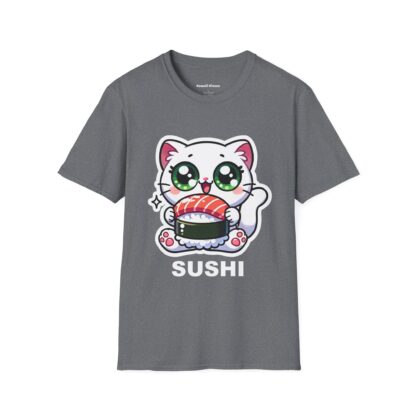 Sushi Kawaii Style Cute Kitten with Sushi T-Shirt - Image 7